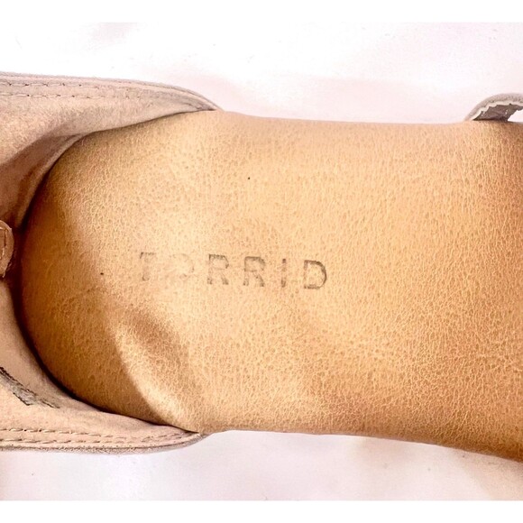 Torrid Rhinestone Nude Flats 9.5 WW (Fit 11) Sparkly Dressy Ankle Strap Shoes - Picture 9 of 10